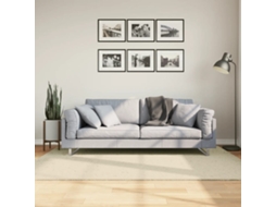Vidaxl Tapete Pelo Curto Macio E Lavável Huarte 140x200 Cm Cor Creme