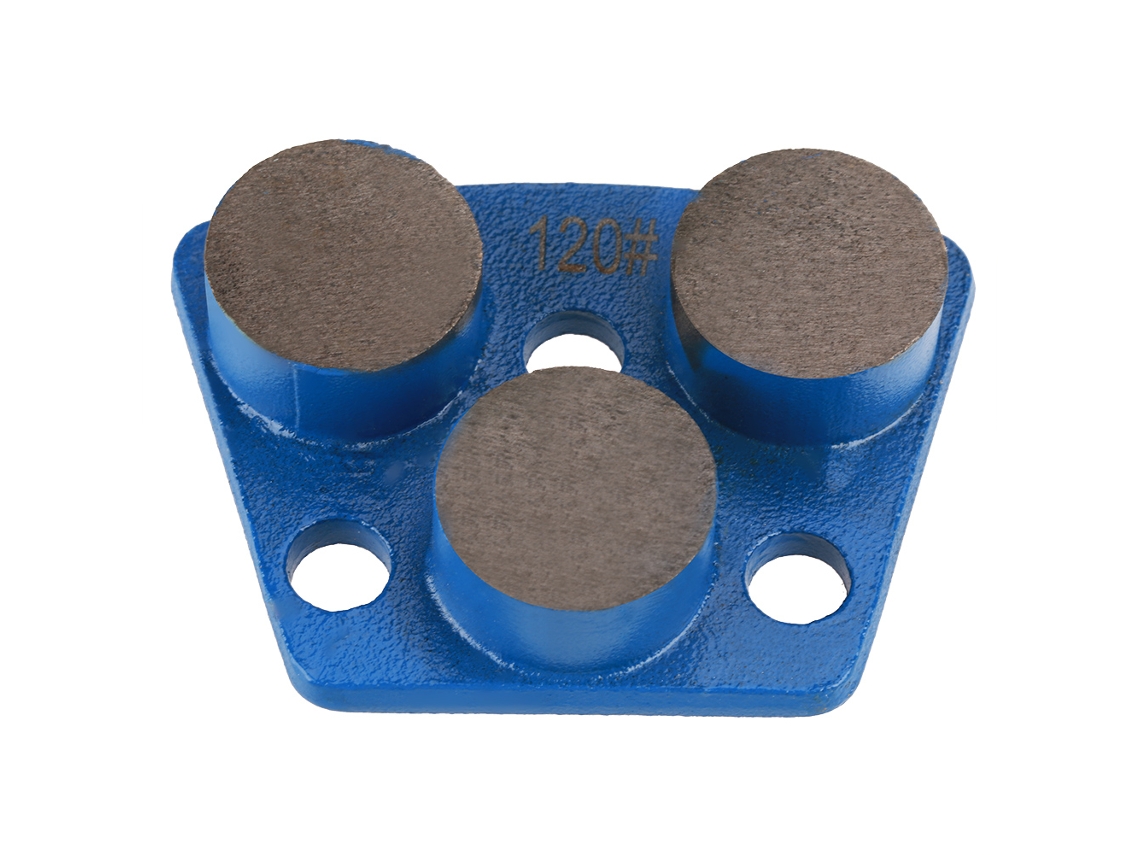 Disco de desbaste diamantado trapezoidal para lixadeira de areia 120 (3 furos, 3 dentes redondos)