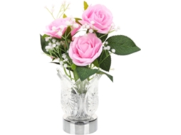 Luminária Led Em Formato De Flor, Com 2 Baterias, Para Vaso Flores