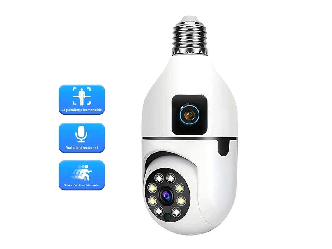 Câmera Ip 4k 1080p, com Lente Dupla, Rotação Ptz, Wi fi e Rastreamento Automático de Tela Dupla. MDUG