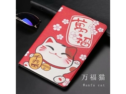 Capa Para Ipad 2 3 4 9.7 Wanfu Cat Book Wireframe Pattern Tablet Protective Painted Cartoon Tuotuo