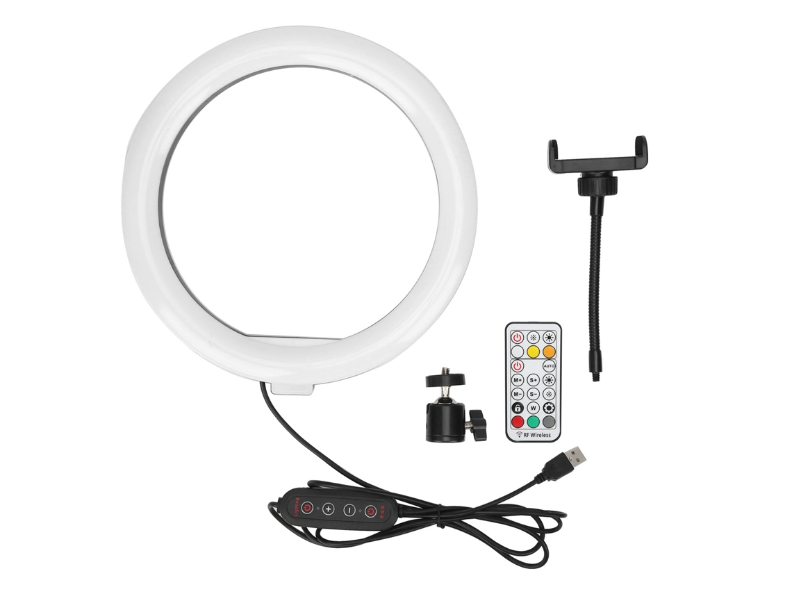 2026 luz Anular Led de 10 Polegadas com Clip para Telefone, Luz de Preenchimento para Selfies e Gravações