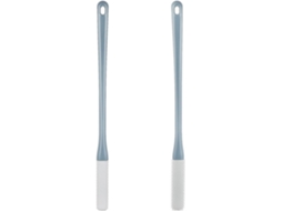 Vassouras de silicone para dois dedos com função de raspagem e limpeza, conjunto de 2 unidades, longas.