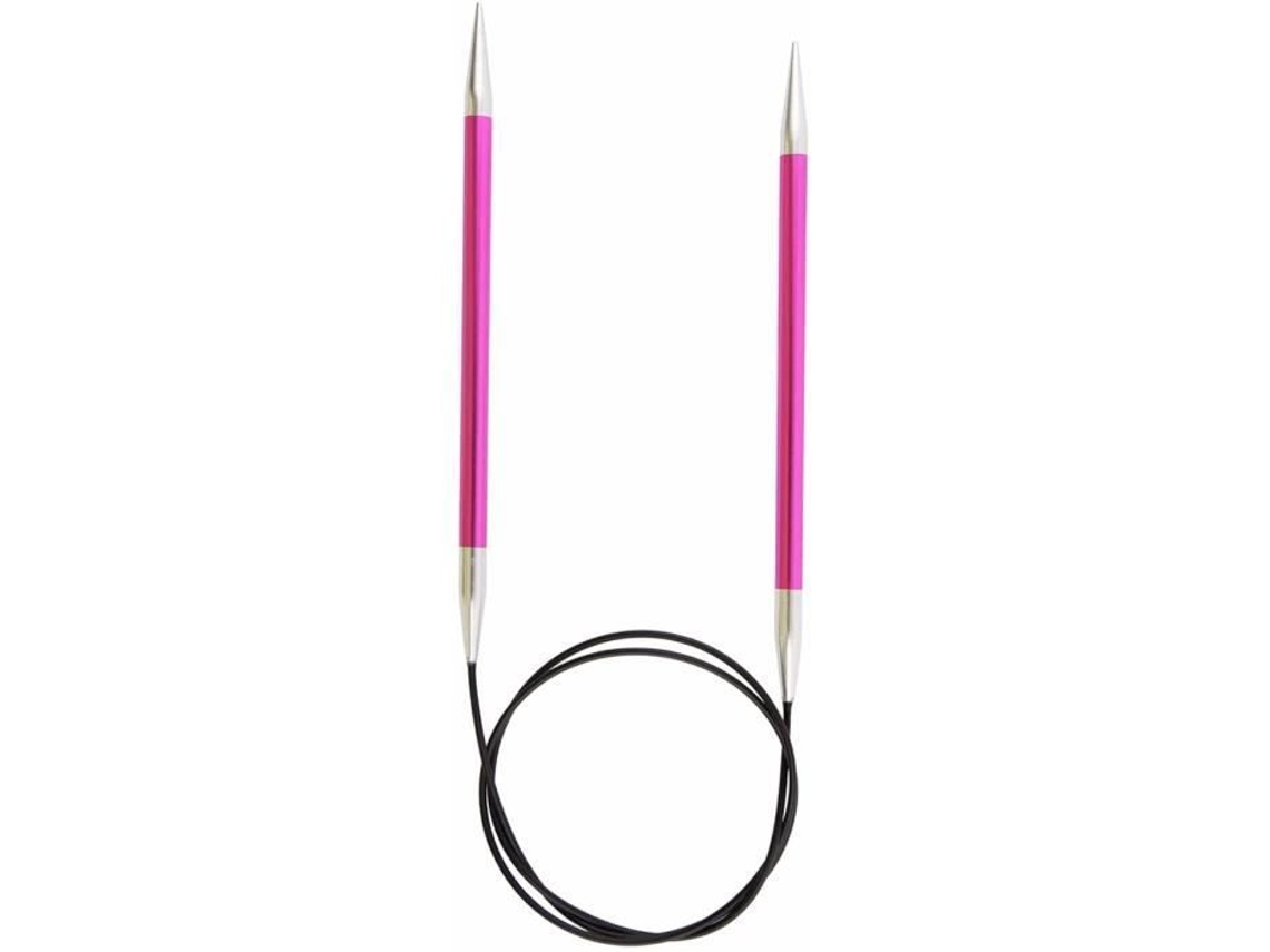 KnitPro KP47126 Agulhas de Tricô circulares fixadas em Alumínio Zinco, Madeira, Multicolorido, 38,5 x 0,9 x 5,5 cm