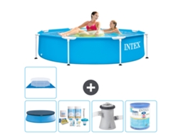 Piscina com Estrutura Redonda 244x51 Cm 6 peças S41412 INTEX