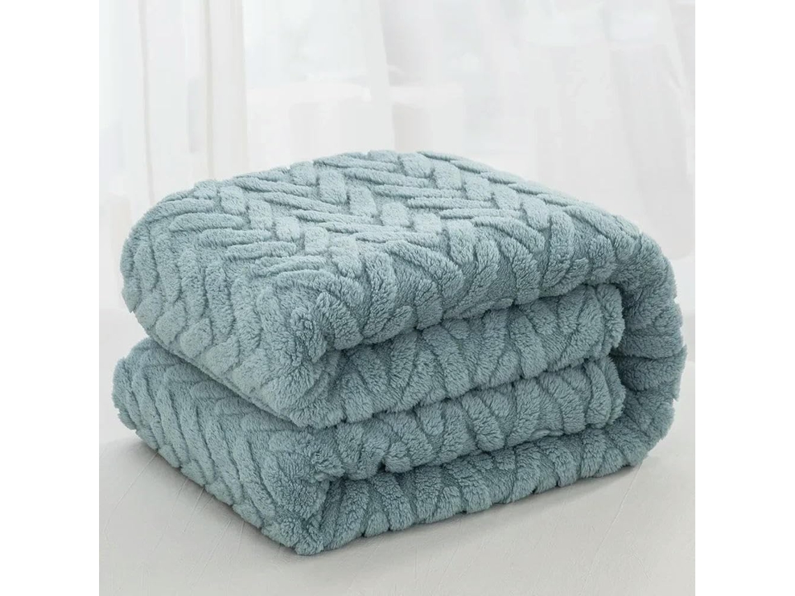 Manta Multifuncional de Algodão Jacquard Camada Única e Dupla Face Ideal para Outono Inverno, Macio, Quente, I