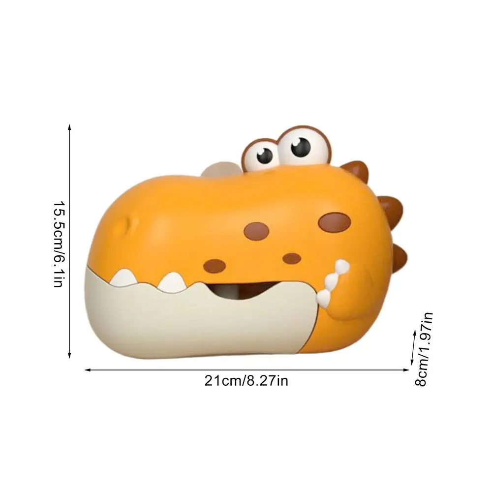 Máquina de Bolhas para Banho de Bebê com Música, Design com Ventosa, Brinquedo de Banho Infantil MDUG (laranja)
