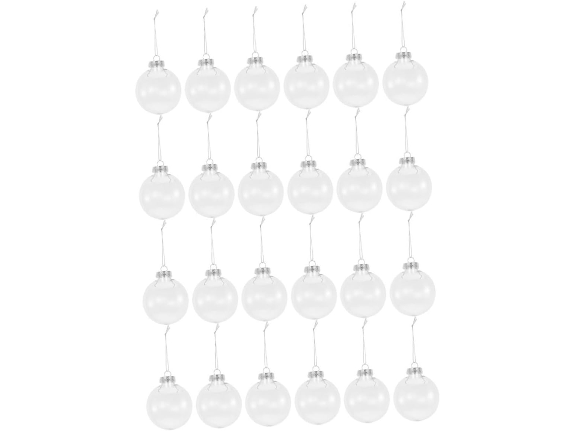 Conjunto De 24 Argolas Transparentes De Plástico Para Preencher, Em Formatos Ovais E Redondos