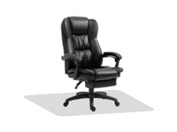Conjunto para Escritório Pu, Espuma Cor Preto 68.5x68.5x121 cm Homcom