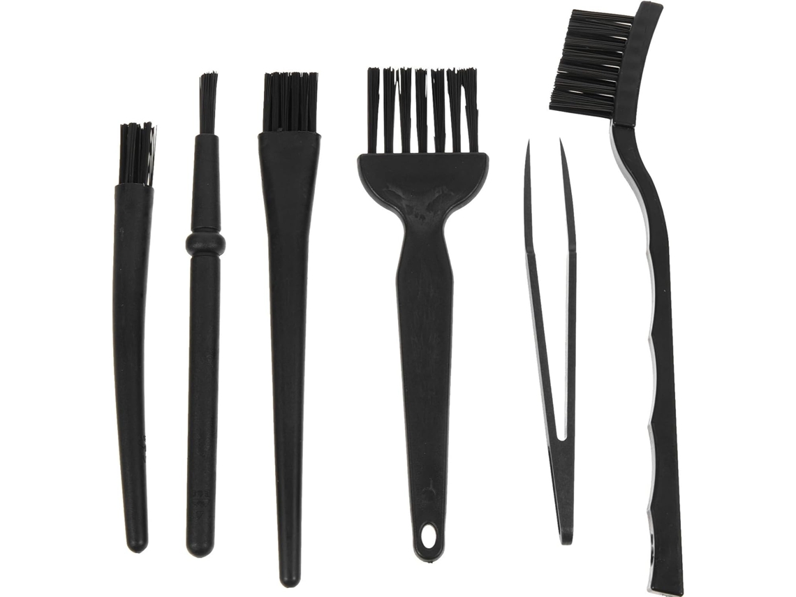 Kit De Escova Antiestática Preta Packove Para Limpeza Portátil Teclados, Com Cabo Ergonômico E Cerdas De Nylon Para