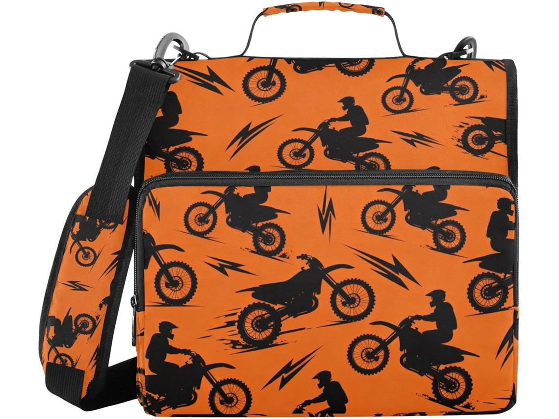 Silhueta Motocicleta Laranja, 3, 8cm, 3 Campainhas Com Alça, Bolsas Diversas, Organizador Documentos,