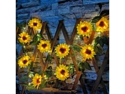 Cordão de Luzes Solares, 10m, para Jardim, com Iluminação Led, com Instalação Simples, para Uso Decorativo Externo AQUAFORGE