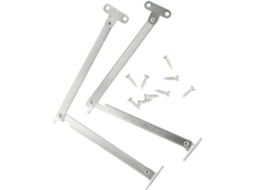 Conjunto De 2 Dobradiças Aço Inoxidável Para Suporte Porta Armário, Para Cozinha, Estante E Porta De Livros Cor Prata