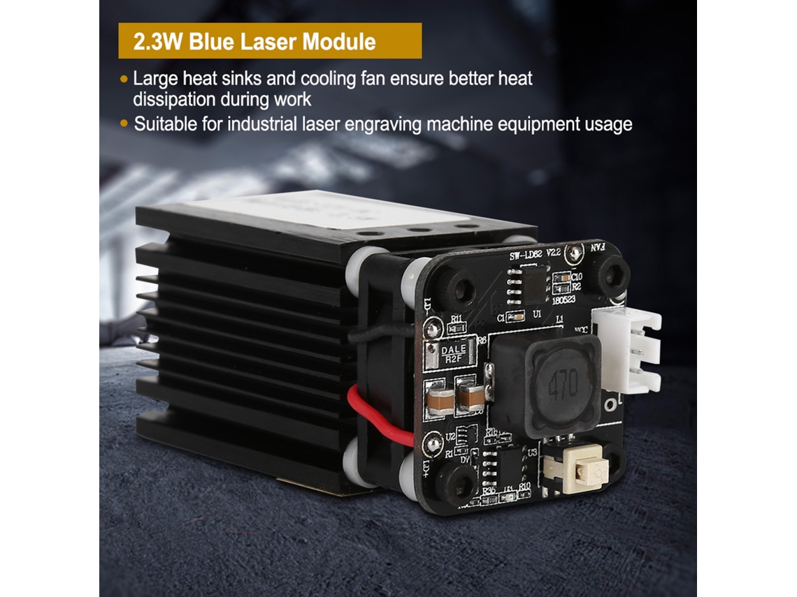 Módulo Laser Azul 445nm com Dissipador de Calor