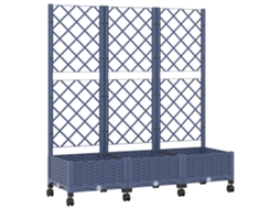 Conjunto 1 Cama Elevada Vidaxl Cinzento Polipropileno (120 X 40 X 131,5 Cm)
