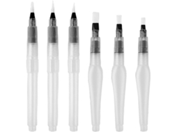 Conjunto De 6 Marcadores De Tinta Aquarela Com Cabo Ergonômico E Corpo