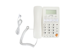 Telefone Fixo De Mesa Para Hotel E Casa Com Botões Ovale Grandes, Tela De Identificação De Chamadas Hd Branco