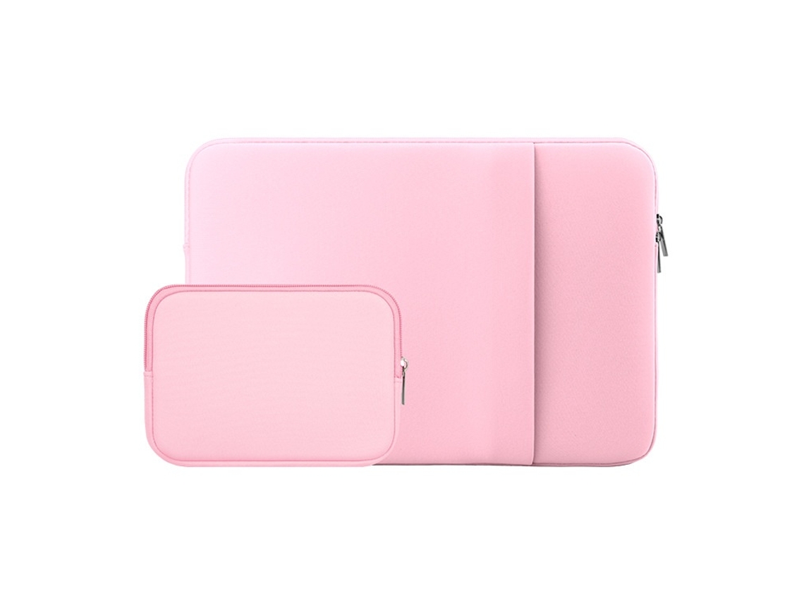 Elysve Bolsa 11 Polegadas, Para Portátil, Com Bolso Frontal E Bolsa Para Acessórios, Rosa