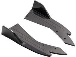 Difusor De Para-choque Traseiro Em Abs Preto, 48 Cm, 2 Peças, Proteção Antiabrasão.