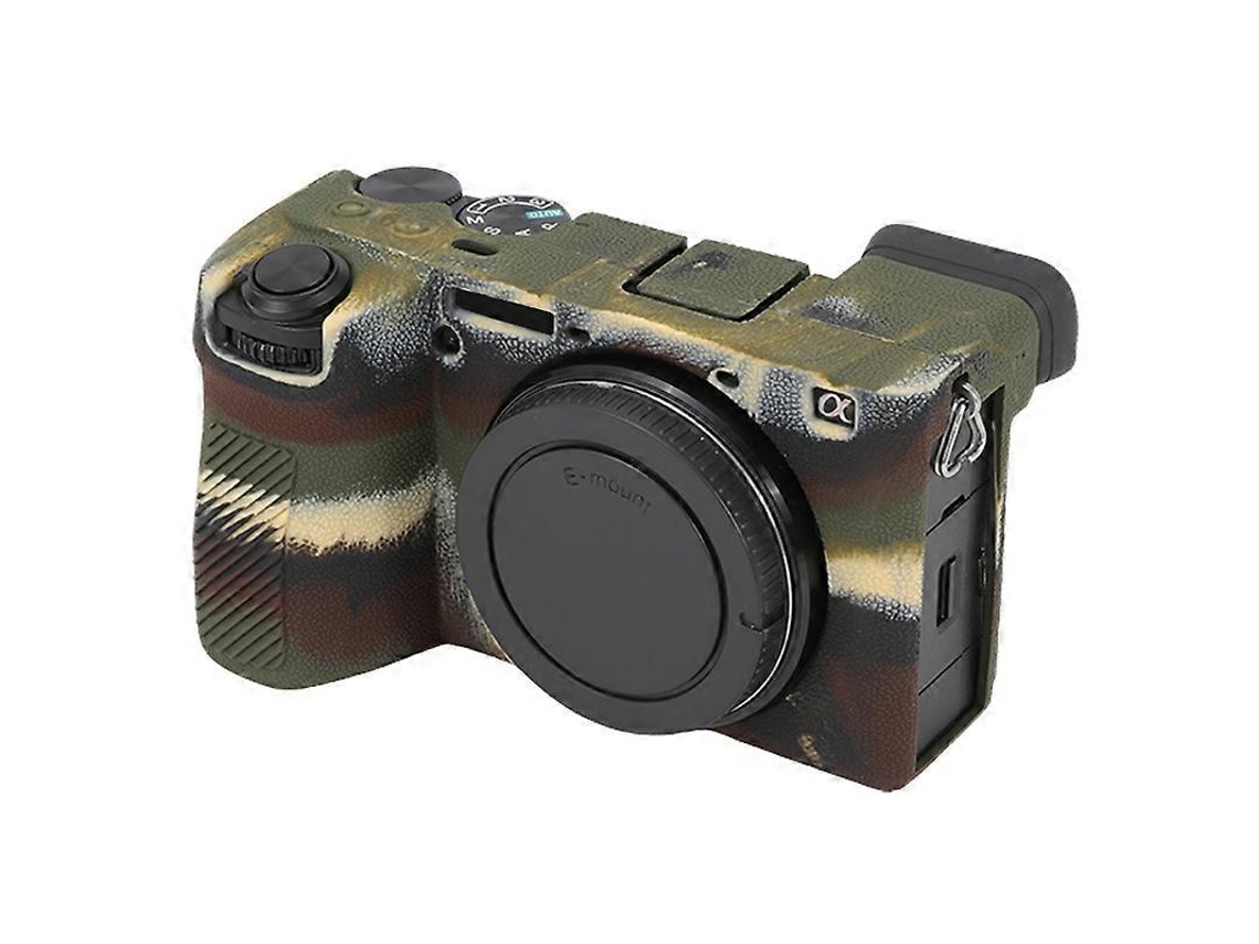 Capa Protetora De Silicone Macio Com Textura De Lichia Para Sony Ilce-6700 / A6700