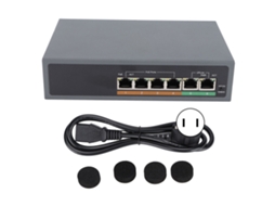 Switch Poe 6 Portas Ieee802.3af/at 100mbps Sem Ventilador | S/MARCA