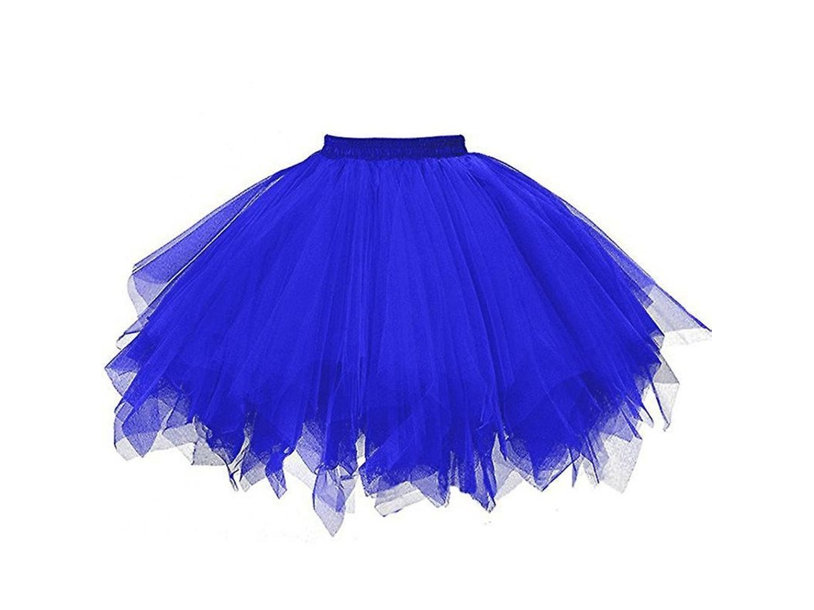 Rebaja Falda Mujer De Calidad Alta Plisada De Gas Transparente Corta Baile Tutú Adulto kf Talla Única Azul