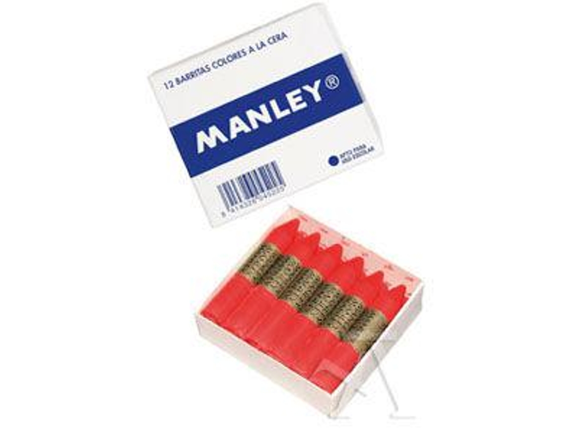 Pack 12 Ceras MANLEY Unicolor Nº9 Rojo Escarlata