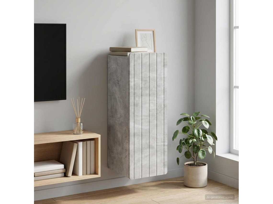 Vidaxl Armário De Parede Cinzento Cimento 33 X 34,5 X 94 Cm