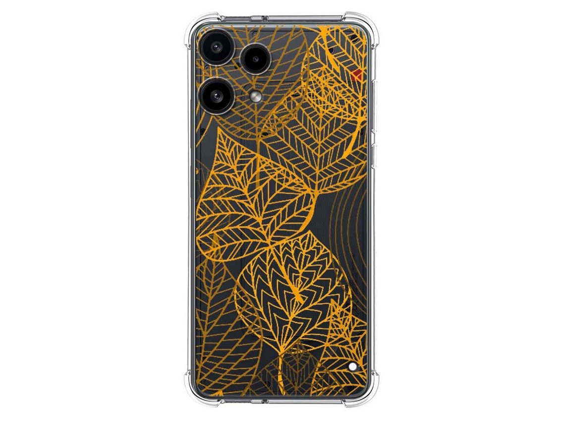 Capa Tumundosmartphone Transparente De Silicone À Prova De Choque Para Nothing Phone 3a Lite 5g Com Estampa De Folha