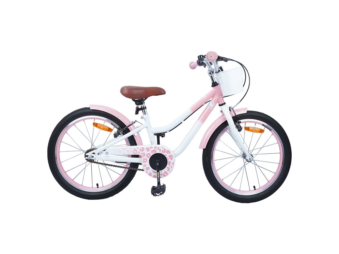 Vidaxl Bicicleta Infantil 18 Polegadas Para 5-7 Anos Rosa Claro