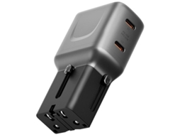 Carregador Rápido Energea 45w 2xusb, C Travelgo, Grafite, Preto E Cinza