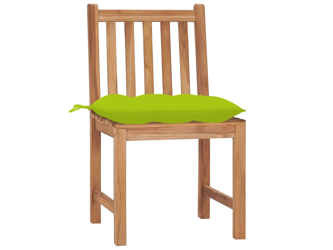 Conjunto de 2 Cadeiras de Jardim com Almofadões Madeira de Teca Maciço MAISON EXCLUSIVE (2 pcs)