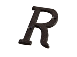 Placa De Números E Letras Laxiscreed Em Ferro Fundido Para Endereço Personalizável
