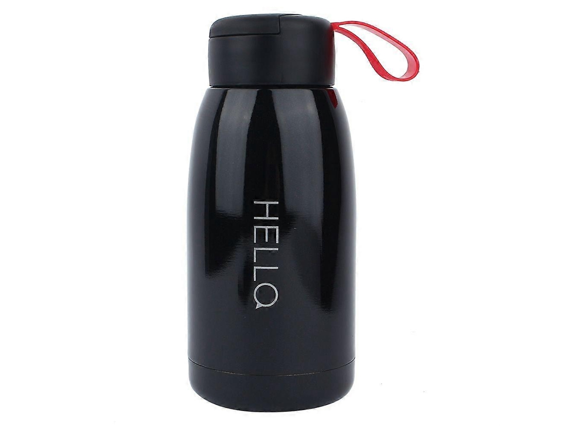 Garrafa Térmica Portátil Em Aço Inoxidável, 450 Ml, Preta.