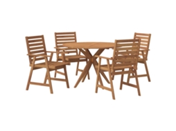 Garden Dining Set, Garden Dining Sets Vidaxl Marrom Madeira De Acácia (110 X 75 Cm)