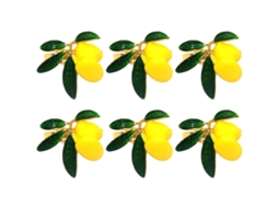 Anel de Guardanapo Amarelo Limão com Fivela de Liga e Fruta LAXISCREED