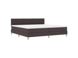 Conjunto 1 Cama Box Vidaxl Castanho Tecido (200 X 200 Cm)