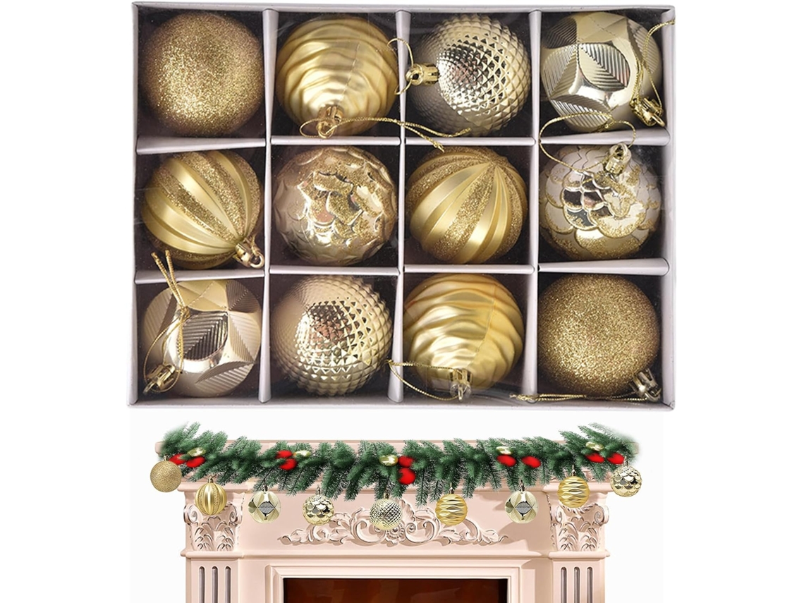 Bolas De Decoração Natalina, Inquebráveis, 6 Centímetros |