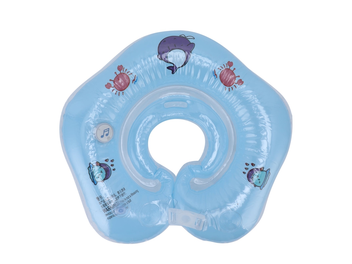 Primerox flutuador Cervical Inflável para Bebê 0 18 Meses Pvc Ecológico Brincadeira Piscina Azul