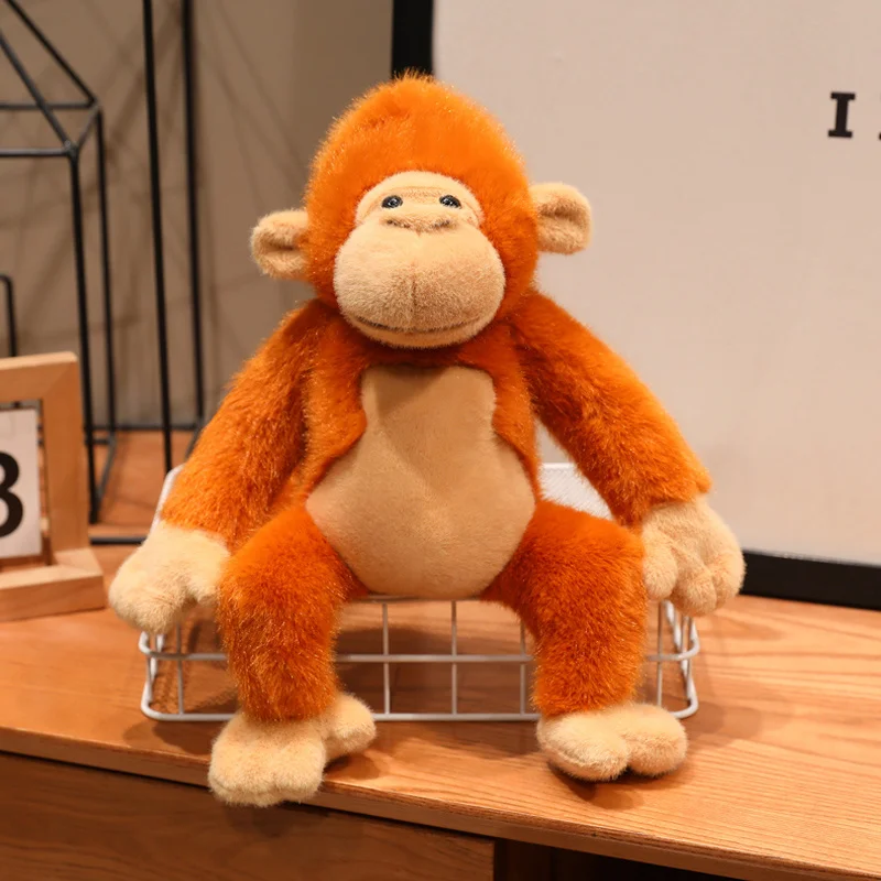 (gorila Dourado 35cm) Brinquedo De Pelúcia Gorila De Desenho Animado, Mochila De Boneco Macaco Chimpanzé