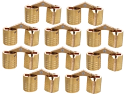Conjunto De 10 Dobradiças Cilíndricas Latão Mm Com Ângulo Abertura