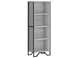 Bookcase, Bookcases Vidaxl Cinzeto Madeira Processada (n/a)