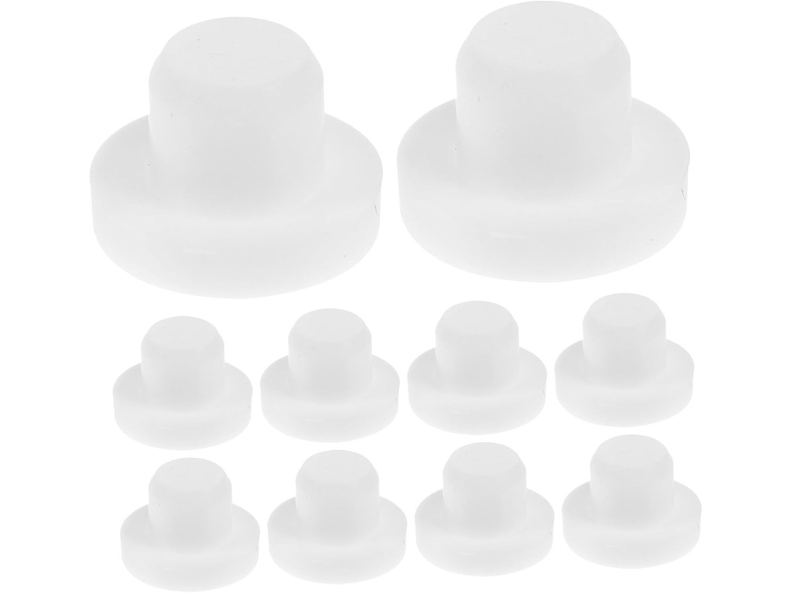 Eringogo Conjunto De 10-rolhas Silicone Reutilizáveis, Duráveis E Compactas, Para Garrafas E Potes De Sal Pimenta