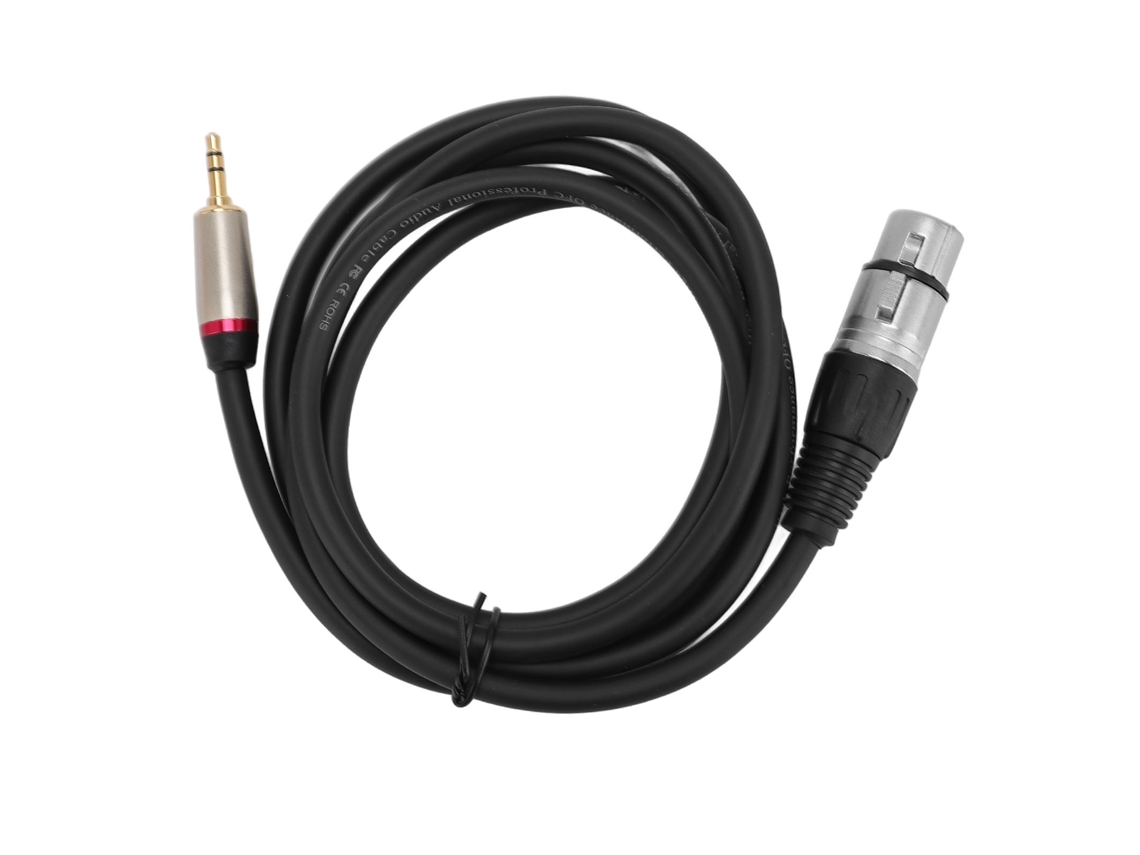 Aetheria cabo 3.5mm para Xlr Fêmea Balanceado 1.8m com Conectores Ouro para Microfones Smartphones Laptops