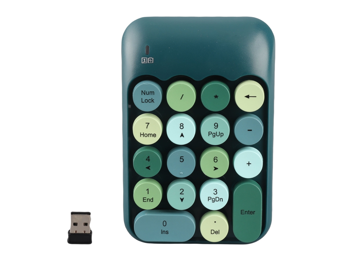 Teclado Numérico Mecânico Sem Fio 2.4g Com 18 Teclas Para Notebook E Computador Desktop
