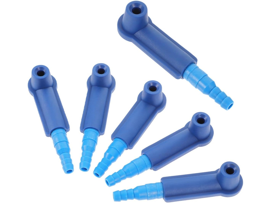 6 Conectores Azuis Para Sangria Do Fluido De Freio