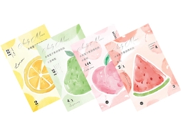 Bloco-notas Kawaii 4 Livres Em Papel, Notas Adesivos Frutas