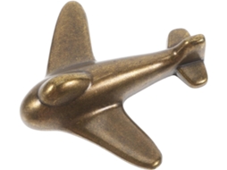 Puxador De Gaveta Balacoo Em Formato Aeronave, Metal, Dourado, Fácil Instalação, Para Guarda Roupas E Gavetas