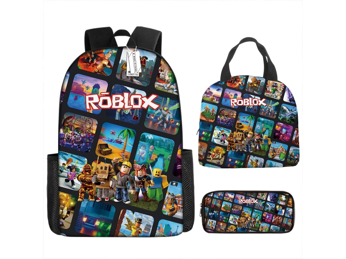 Conjunto de Três Peças Mochila Roblox, Ideal para Crianças, Educativo, Durável STELASPLEN