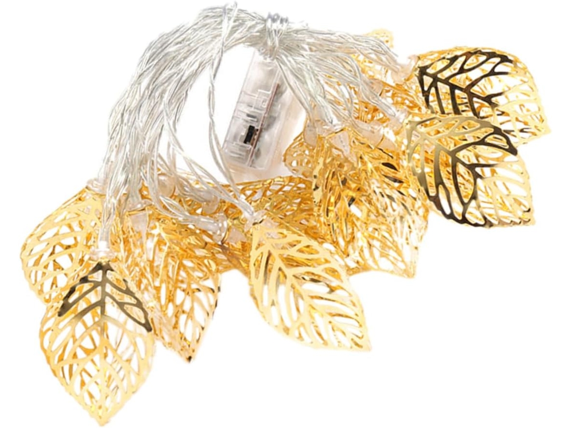 Conjunto De 2 Peças De Decoração Criativa Em Ferro Dourado Vazado Com Led, Sem Necessidade De Bateria, Para Casa, Jardim E Festas. Gokoco